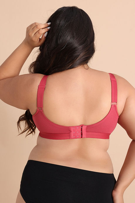 Zivame True Curv Double Layered Non Wired Full Coverage Super Support Bra - Garnet Rose — image 4